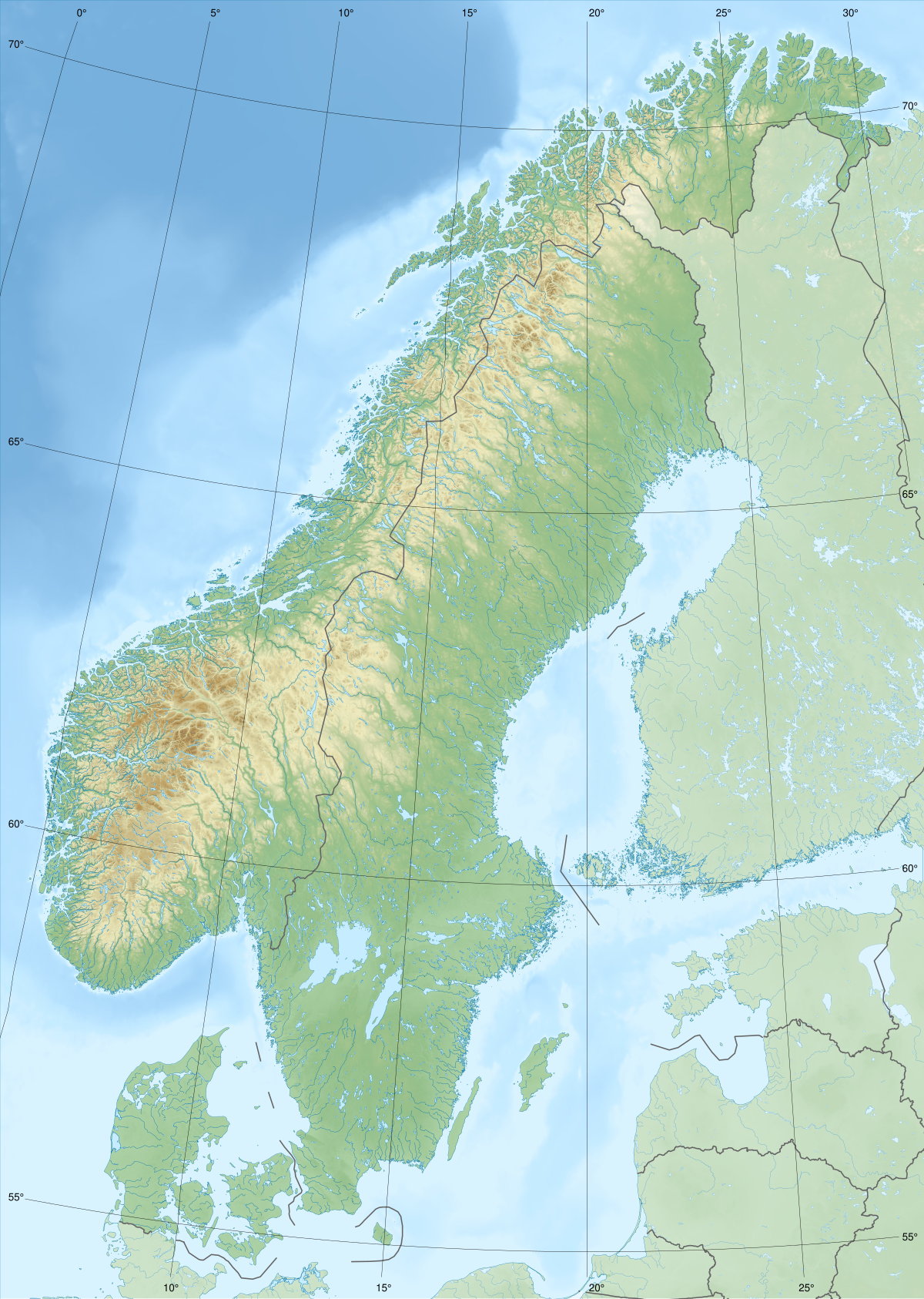 map of scandanavia