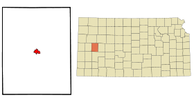 Scott County Kansas Incorporated and Unincorporated areas Scott City Highlighted.svg