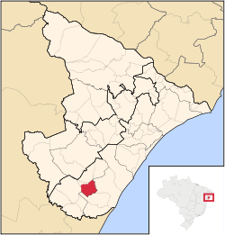 Localização de Arauá em Sergipe