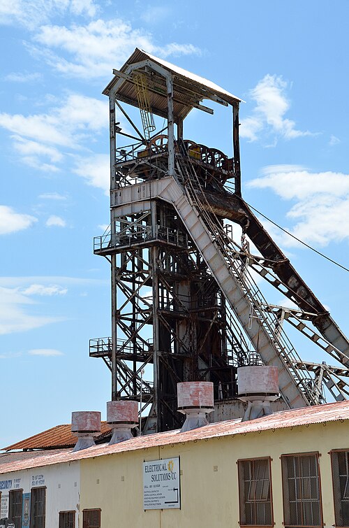 Shaft tower of disused mine in Tsumeb (2014)