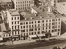 First hotel in 1858 Sherman House Hotel 1858 (ichi-05742).jpg