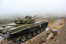 A T-72 tank that stood as a memorial commemorating the capture of Shusha by the Armenian forces until it was removed in 2023 Shusha tank former memorial 02.jpg