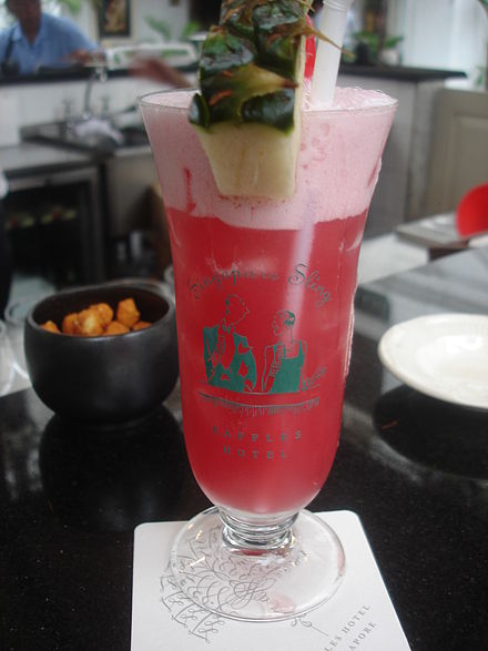 The original Singapore Sling at the Raffles Hotel