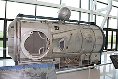 Skylab Airdock Module in the Evergreen Aviation & Space Museum. The EVA Hatch is actually based on a Gemini hatch.