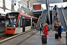 The underground light rail stop Skyss 217, Bergen lufthavn holdeplass, 2019 (02).jpg