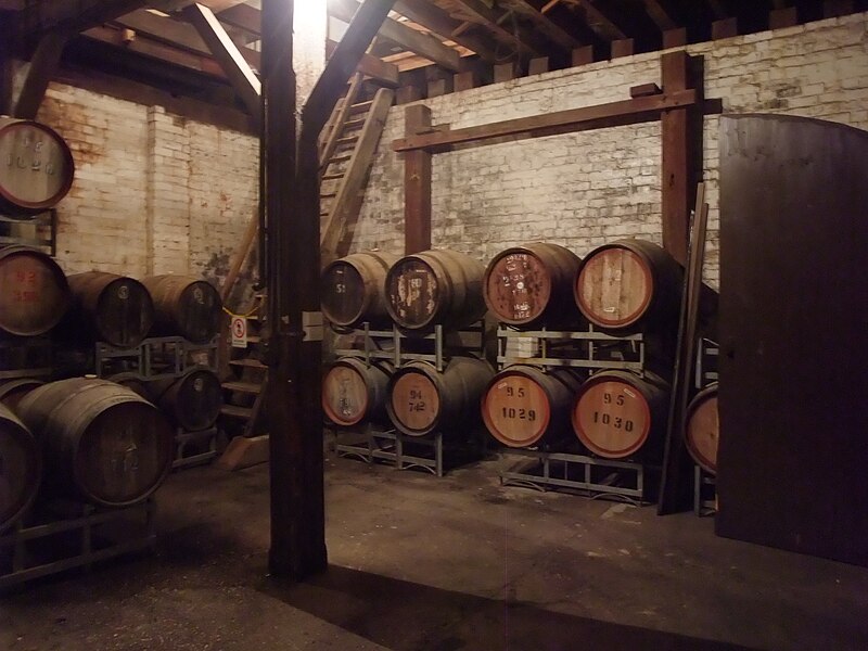 File:Small garage winery's barrels.jpg