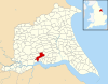 South Cave UK parish lokatori map.svg