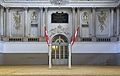 1157) Détail du manège d'hiver de l'École Espagnole d'Équitation (Spanische Hofreitschule) dans le palais de la Hofburg, Vienne, Autriche. 6 mars 2012