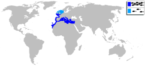 Beschrijving van de Sparus aurata mapa.svg-afbeelding.