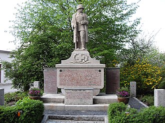 Memorial in Speinshart, Germany to fallen German Soldiers from the Speinshart area during World War I and World War II Speinshart World Wars Memorial.JPG