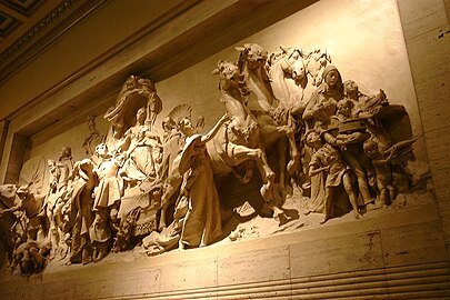 The Spirit of Transportation (1895) by Karl Bitter. Now installed at 30th Street Station.