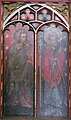 Panel from the rood screen in St. James church, Castle Acre, Norfolk. Retouched version of Image:St James Castle Acre rood screen 20080719-3a.jpg