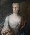 Portrét Anny Constantie von Cosel z období exilu na hradě Stolpen