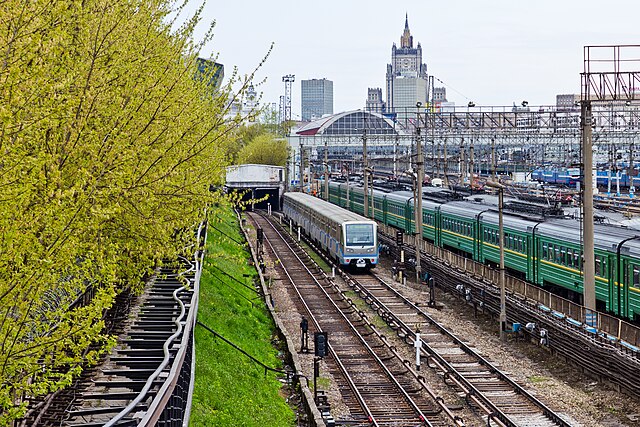 A train near Studencheskaya station