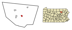 Sullivan County Pennsylvania Incorporated and Unincorporated areas Laporte Highlighted.svg