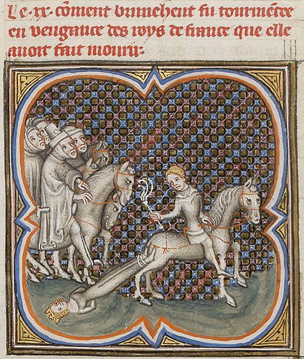 Brunhilde is dragged to her death