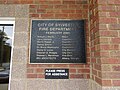 Sylvester, Fire Department Plaque