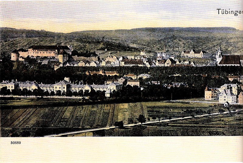 File:Tübingen. Ansicht vom Galgenberg (Panorama-AK 30689 E Mauthe 1904 links TPk066).jpg