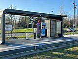 La station "Traité de Rome" de la ligne 12 Express du tramway d'Île-de-France