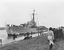 The Kortenaer returned to Den Helder at the end of 1950