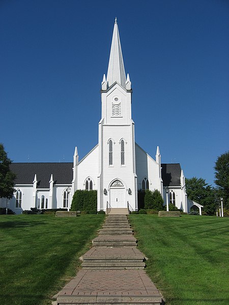 The Church in Aurora, part of the Aurora Center Historic District