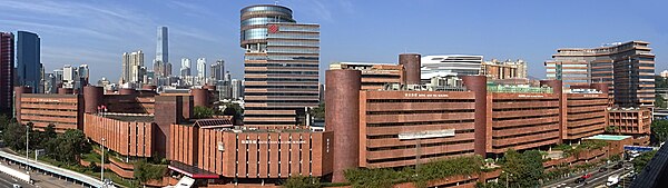 Landscape of the main campus in Hung Hom in January 2016