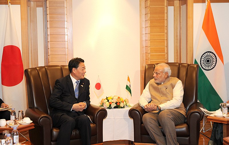 File:The President of Democratic Party of Japan, Mr. Banri Keida calls on the Prime Minister, Shri Narendra Modi, in Tokyo, Japan on September 02, 2014.jpg