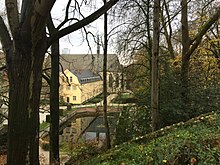 The fishpond of la Cambre Abbey in Brussels.