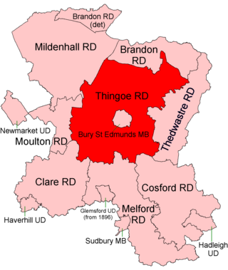 <span class="mw-page-title-main">Thingoe Rural District</span> Former rural district in West Suffolk, England