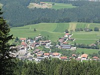 Tulfes von der Glungezerbahn aus gesehen