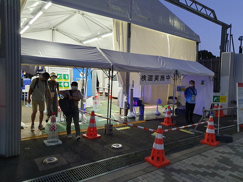 File:Tokyo 2020 Olympics in Ariake, tennis center court entrance 2.jpg