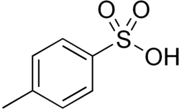 Formula structurală a acidului p-toluensulfonic