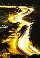 A night view of traffic in Tanjong Pagar