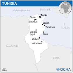 Lokasi Tunisia