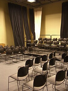 A black box theater used by drama students in Union City High School in New Jersey. UCHSBlackBox9.10.09ByLuigiNovi2.jpg