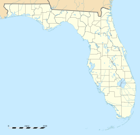 Map showing the location of John Pennekamp Coral Reef State Park
