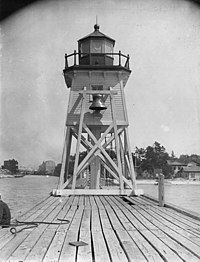 Old Charlevoix Light (note Fog bell), U. S. Coast Guard Archive USCGCharlevoix.jpg