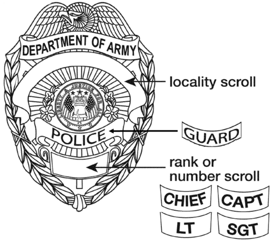Badges of the Department of the Army Civilian Police / Guard