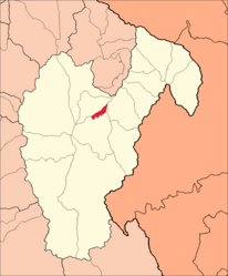 Location of the Rahuapampa district (marked in red) in the Huari province