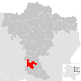 Poloha obce Ulrichskirchen-Schleinbach v okrese Mistelbach (klikacia mapa)