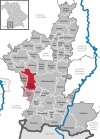 Location of the Unterthingau market in the Ostallgäu district