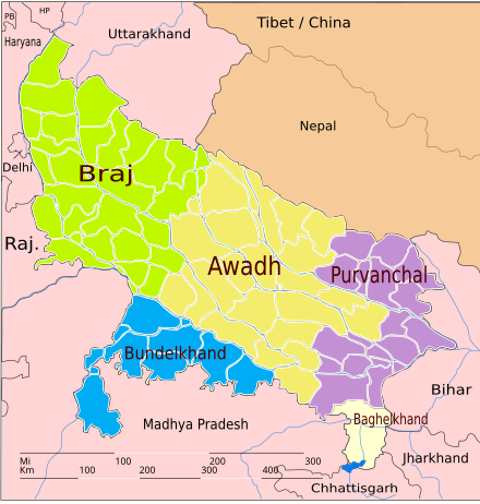 Proposed states in Uttar Pradesh Up-subregions2.svg