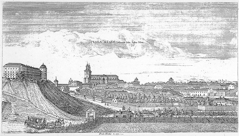 File:Uppsala view from the south 1770 - from Busser, Om Upsala Stad etc.jpg