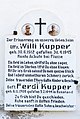 English: Plaque for soldiers Kupper at the west wall Deutsch: Gedenktafel für die Soldaten Kupper an der West-Wand