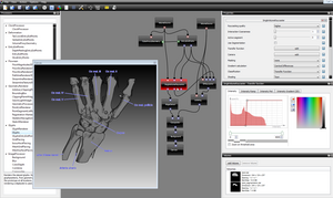 Режимът на разработка във Voreen позволява бързо прототипиране на интерактивни визуализации на обема.