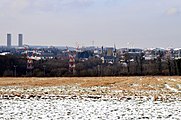 Lëtzebuergesch: Vue op d'Stad Lëtzebuerg vun der Gewan aus, beim CR159 tëscht Sandweiler an Izeg.