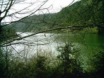 Vue du lac de Sylans.