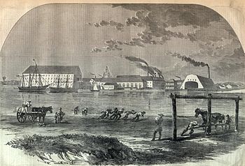 An early illustration of the Washington Navy Yard