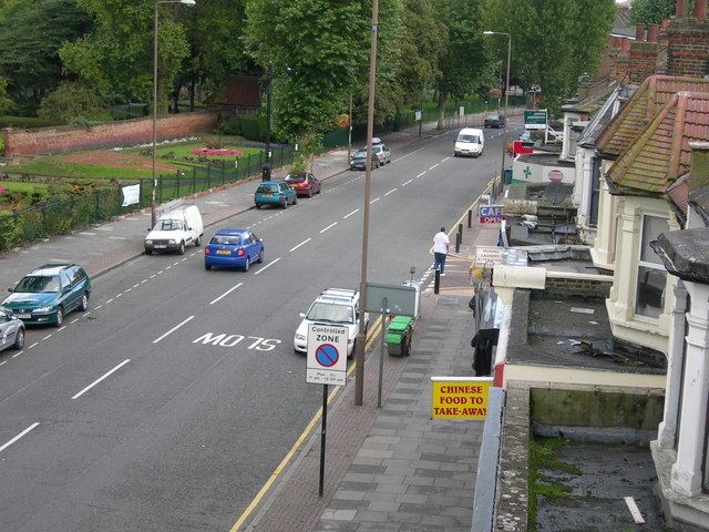 Well Hall Road, Eltham, in 2006, near the scene of the crime.