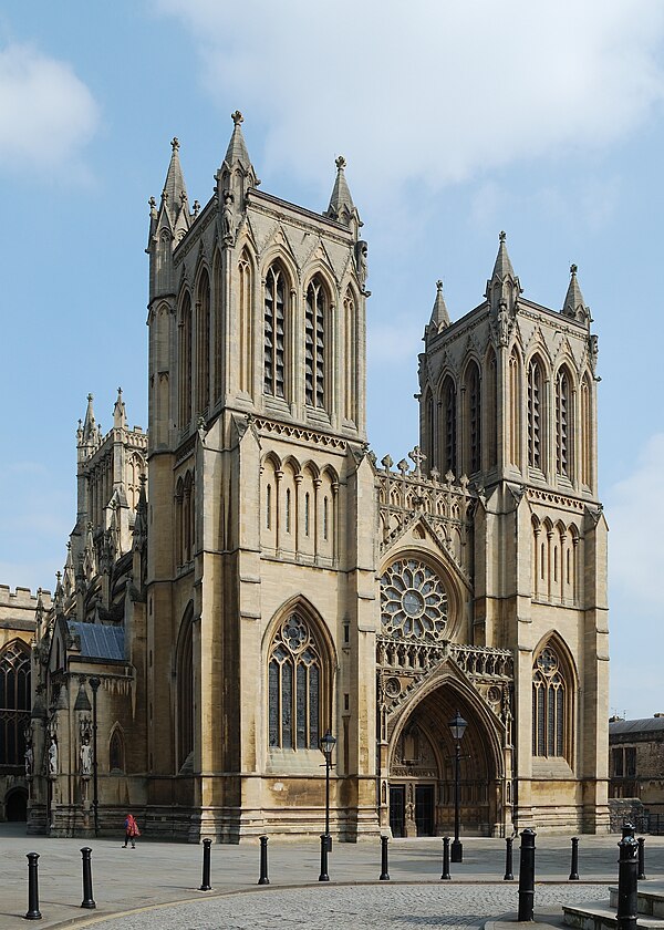 The west front of Bristol Cathedral